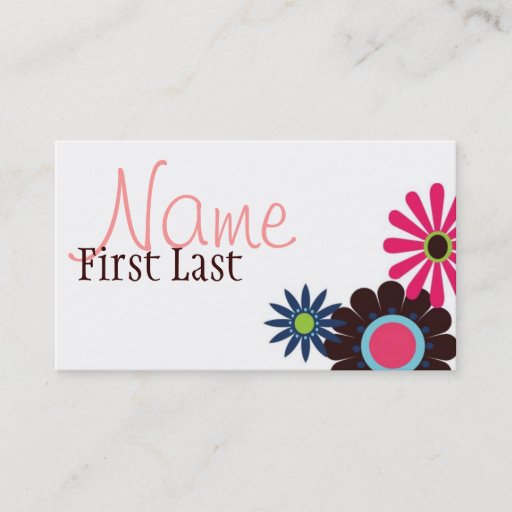 Customizable Retro Girl Calling Card Business Card Templates