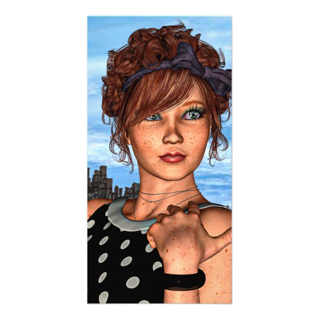 Retro Girl Card (Front)