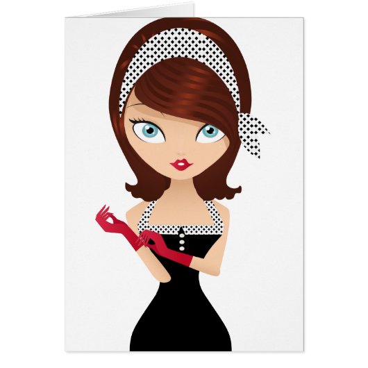 Retro Girl Cards (Front)