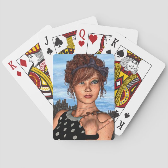 Retro Girl Poker Cards (Back)