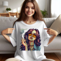 Retro Girl With Sunglasses