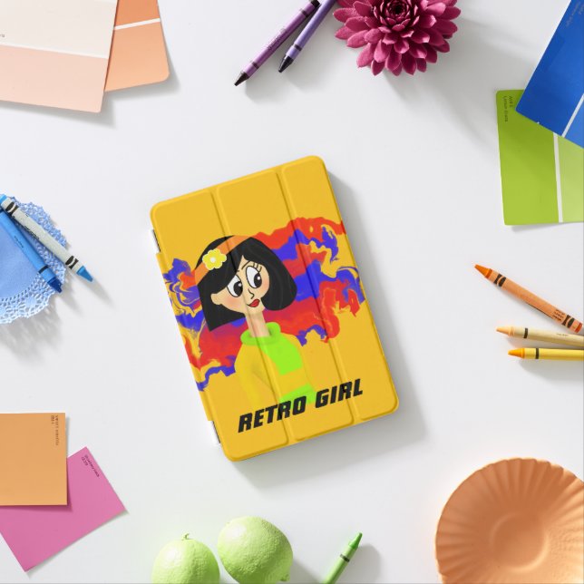Retro Girl Yellow iPad Smart Cover (In Situ)