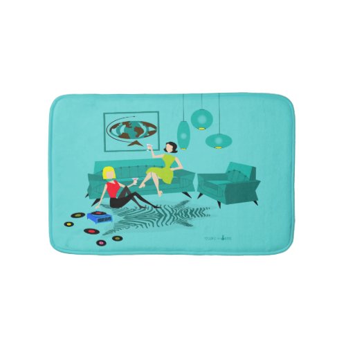 Retro Girls Night In Bath Mat