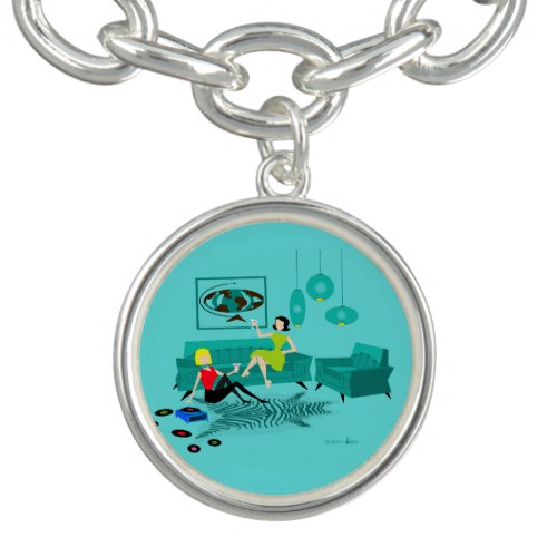 Retro Girls Night In Charm Bracelet