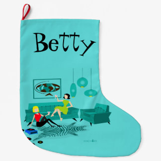 Retro Girl's Night In Christmas Stocking