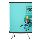 Retro Girl's Night In Tripod Lamp (Left)