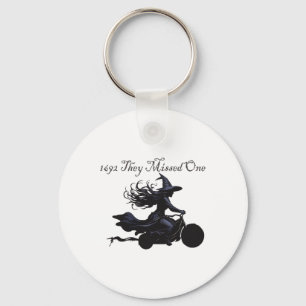 Retro Girls Trip Salem 1692 They Missed One Witch  Keychain