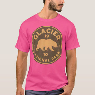 Retro Glacier National Park Montana Women Men Kids T-Shirt