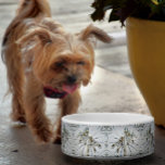 Retro Glam Art Deco Vintage Rhinestones pet Bowl<br><div class="desc">Add some old Hollywood glam to your pet’s dining. This dog food and water bowl showcases vintage Art Deco rhinestone earringsmfit for a princess. Personalize it with your pet’s name for an extra sprinkle of sparkle. Designed using original photography by JLW_Photography.</div>