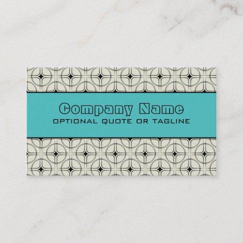 Retro Glam Business Card, Turquoise