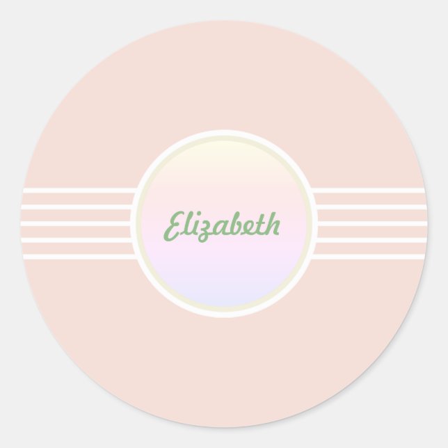 Retro Glam Coral Pink and Opal Envelope Seals (Front)