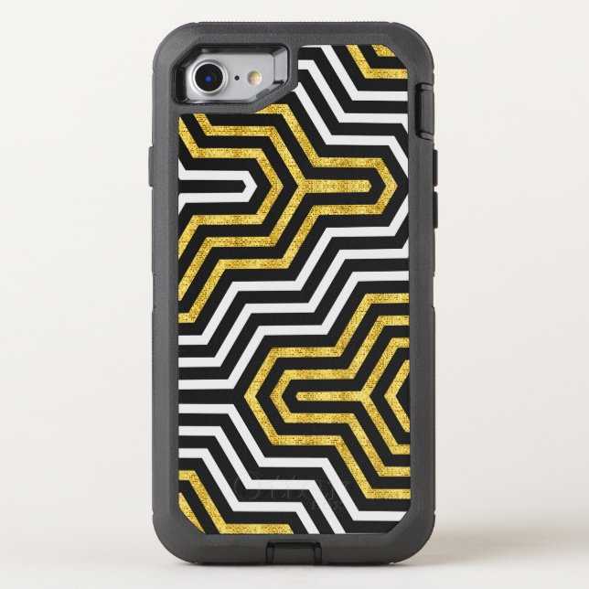 Retro Glam Geometry Pattern Apple iPhone (Back)