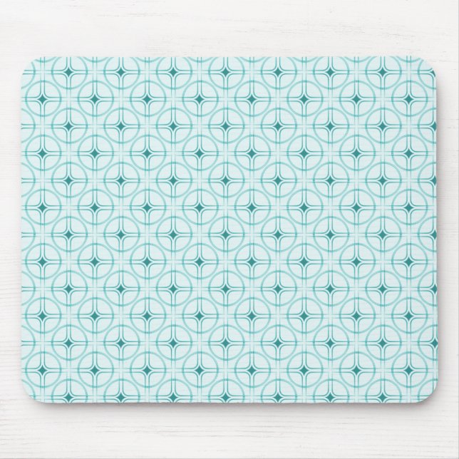 Retro Glam Mousepad, Teal Mouse Pad (Front)