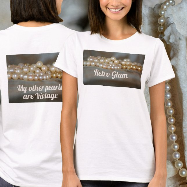 Retro Glam Pearls T-Shirt (Creator Uploaded)
