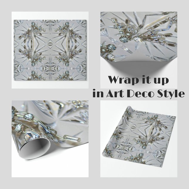 Retro Glam Rhinestones Elegant Wrapping Paper (Creator Uploaded)