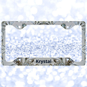 Retro Glam Rhinestones License Plate Frame