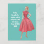 Retro Glamor Woman Sarcastic Get Well Postcard