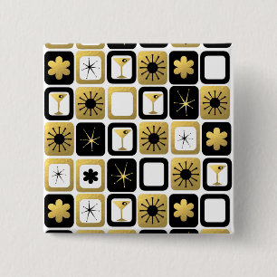 Retro Glamorous Gold Button