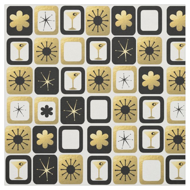 Retro Glamorous Gold Fabric (Swatch)