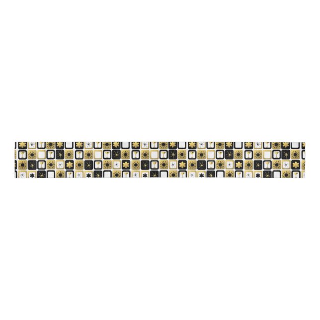 Retro Glamorous Gold Grosgrain Ribbon (Front)