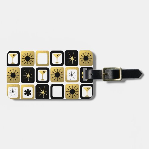 Retro Glamorous Gold Luggage Tag