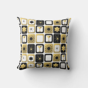 Retro Glamorous Gold Outdoor Pillow