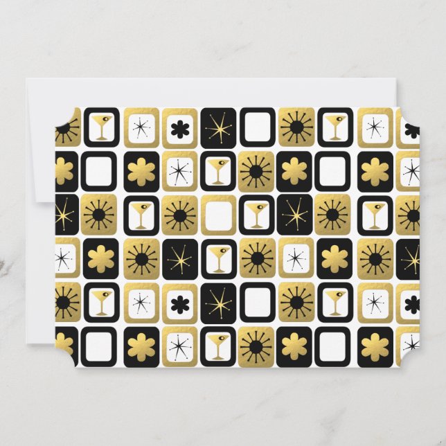 Retro Glamorous Gold Photo Cards (Front)