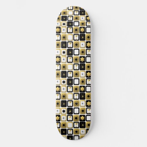 Retro Glamorous Gold Skateboard