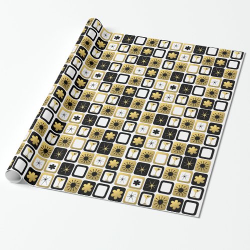 Retro Glamorous Gold Wrapping Paper