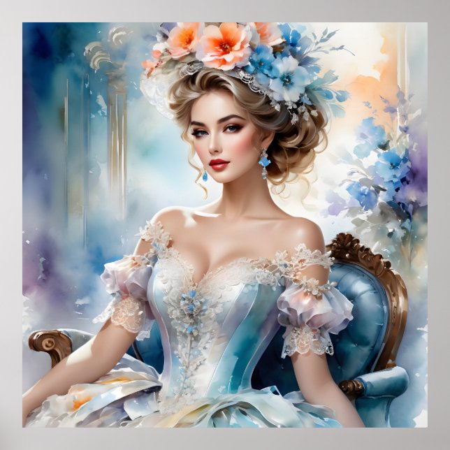 Retro Glamorous Woman Poster (Front)