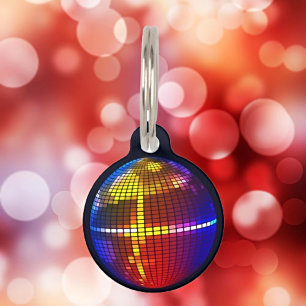 Retro Glamour for Your Furry Star - Disco Diva Pet ID Tag