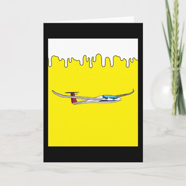 Retro Glider Plane Card (Front)