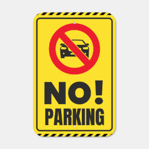 Retro Glitch Parking Sign - Durable Aluminum