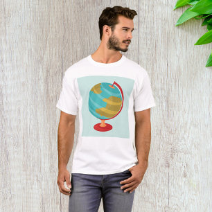 Retro Globe Illustration Vintage Earth Map T-Shirt