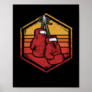 Retro Gloves Boxing Vintage Boxer Shorts Poster