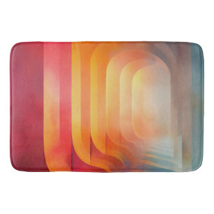 Retro Glow Arches – Abstract Mid-Century Bath Mat