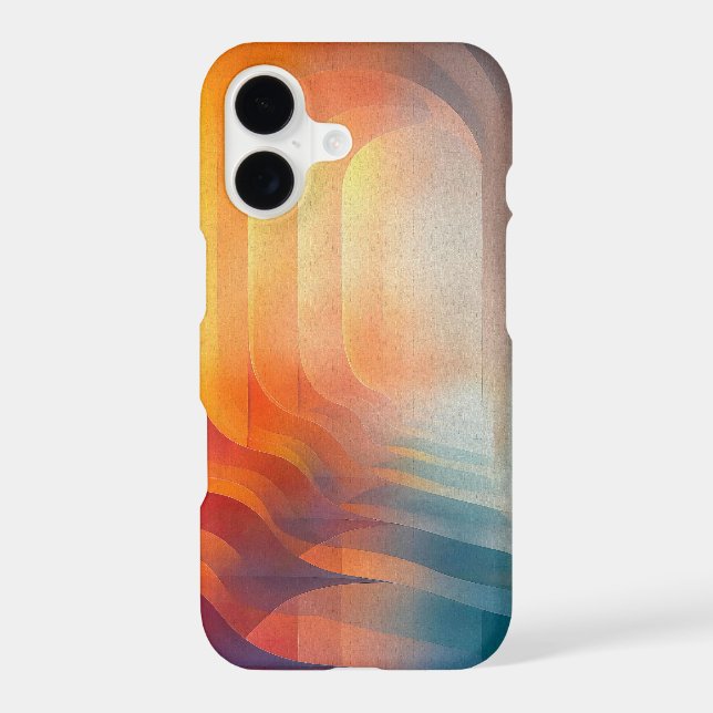Retro Glow Arches – Abstract Mid-Century iPhone Case (Back)