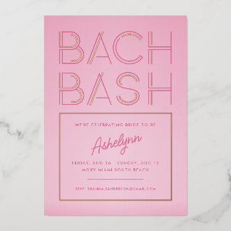 Retro Glow  |  Bachelorette Party Foil Invitation