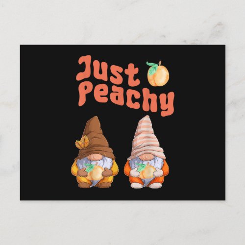 Retro Gnomes Just Peachy Summer Fruit Georgia Peac Postcard