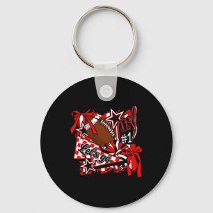 Retro Go Cheer Sports Team Cheerleader Cheerleadin Keychain