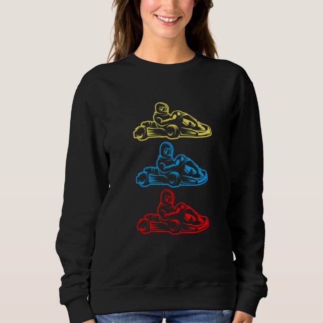 Retro Go Kart Racing - Race Driver Motorsport Go K Sweatshirt (Front)