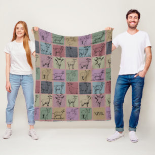 Retro Goat Lover Blanket Cozy Farm Animal for Gift