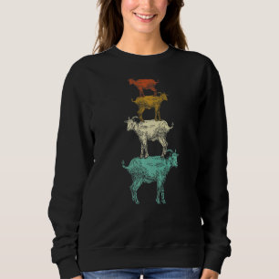 Retro Goat Whisperer Ranch Farm Animal Goat 1 Sweatshirt