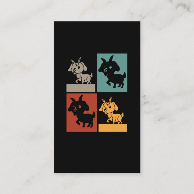 Retro Goats Farm Cute Baby Goats Business Card (Front)