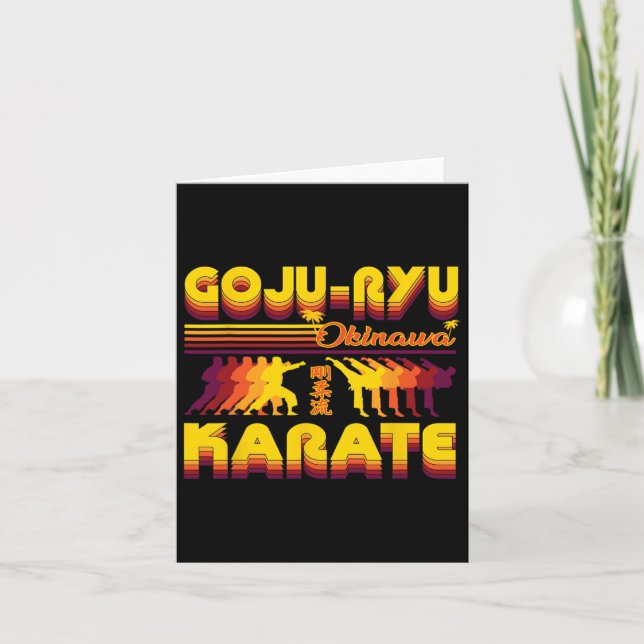 Retro Goju-ryu Karate Design Summer Outfit For Kar Card (Front)