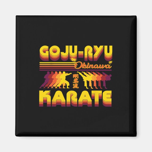Retro Goju-ryu Karate Design Summer Outfit For Kar Magnet (Front)