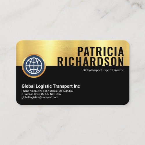 Retro Gold Black Layers CEO Business Card