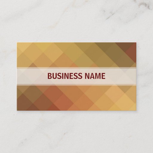 Customizable Retro Gold Diamond Pattern Business Card