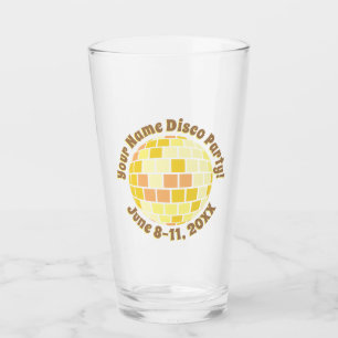 Retro Gold Disco Ball PERSONALIZED Glass
