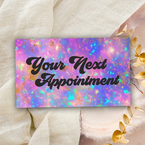 Retro Gold Fire Opal Stone Appointment Card